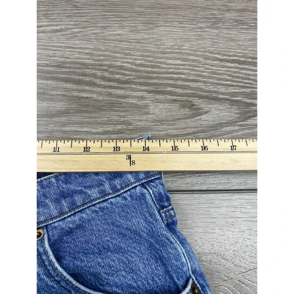 Mother Snacks Women's High Rise Wide Leg Button Fly Denim Jeans Blue Size 26 - Picture 12 of 15